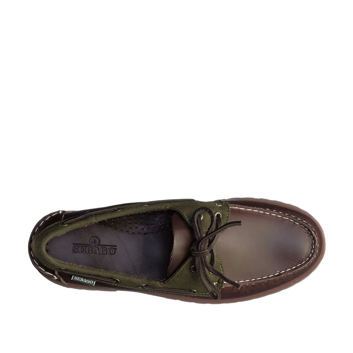 Mocassini Uomo Sebago Ranger Waxy Millerain Marrone / Verde