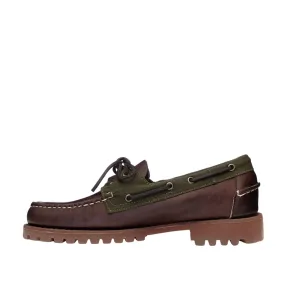 Mocassini Uomo Sebago Ranger Waxy Millerain Marrone / Verde