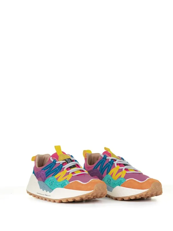 Multicolored Washi sneakers in suede and nylon