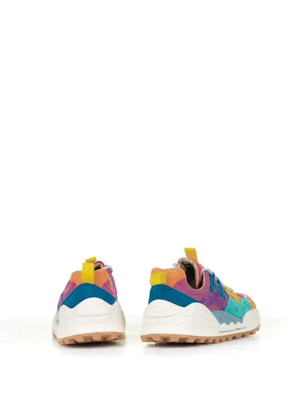 Multicolored Washi sneakers in suede and nylon