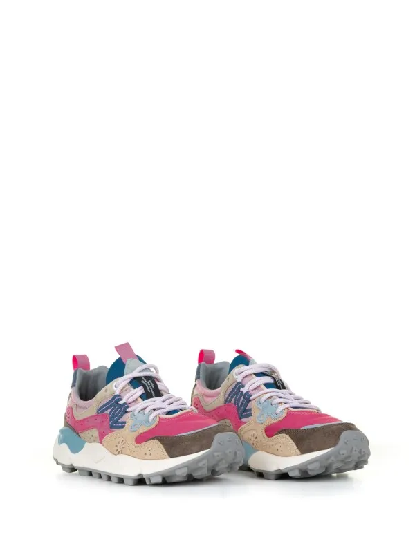 Multicolored Yamano sneakers in suede and nylon