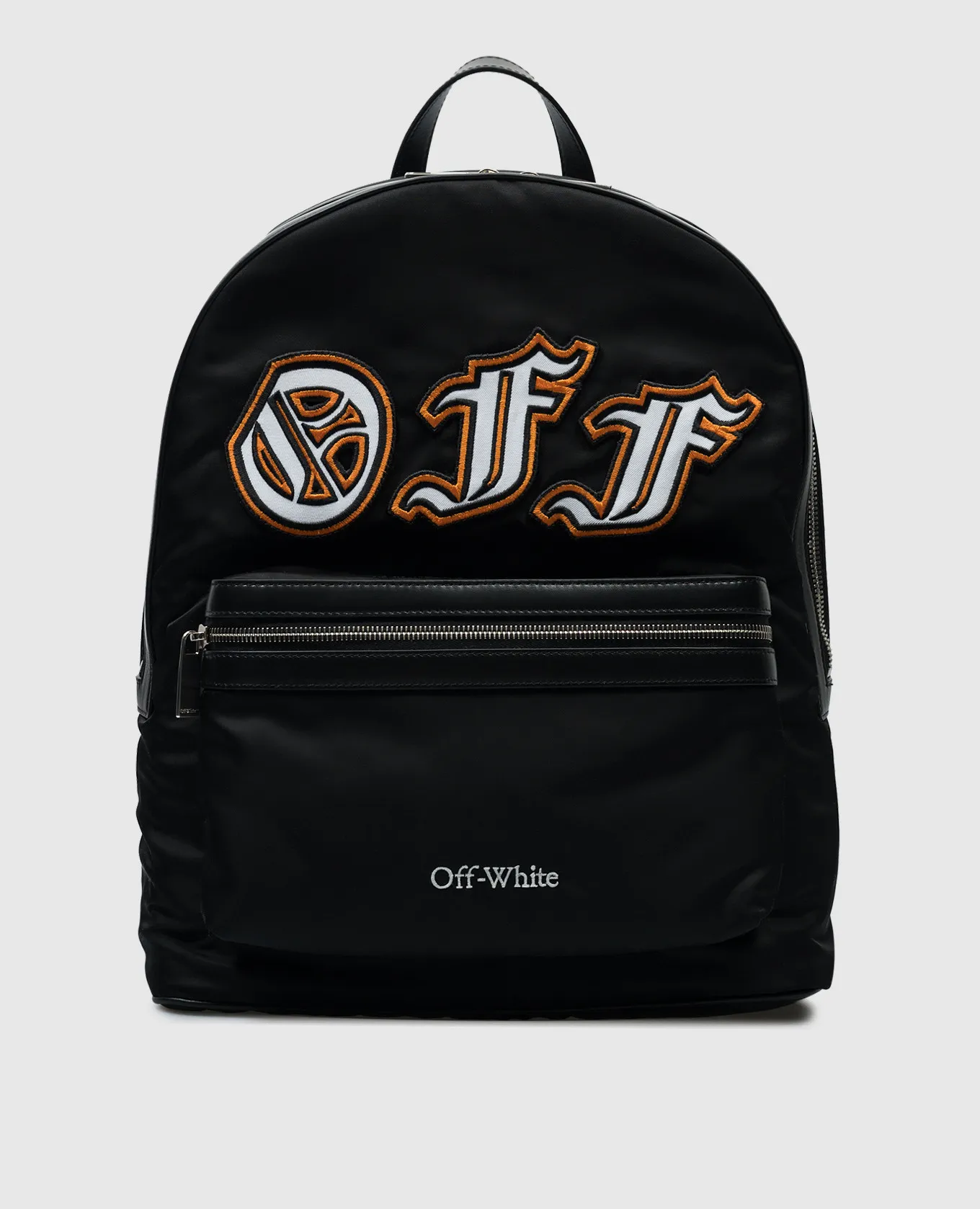 Off-White Zaino nero con applicazione logo OMNB109F24FAB002