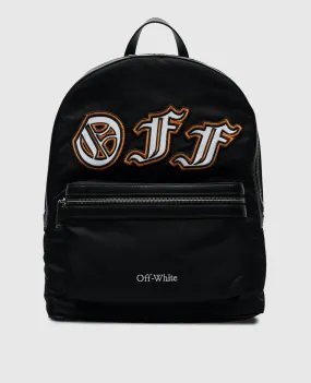 Off-White Zaino nero con applicazione logo OMNB109F24FAB002