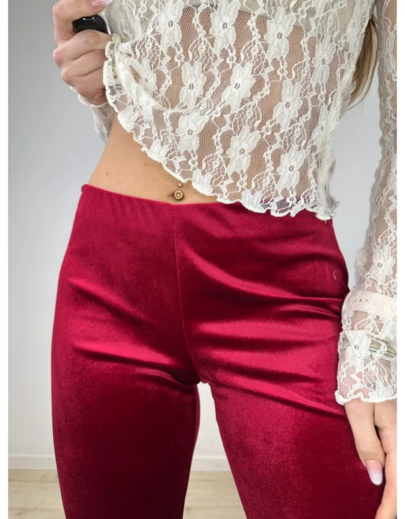 PANTALONI CINIGLIA BORDEAUX