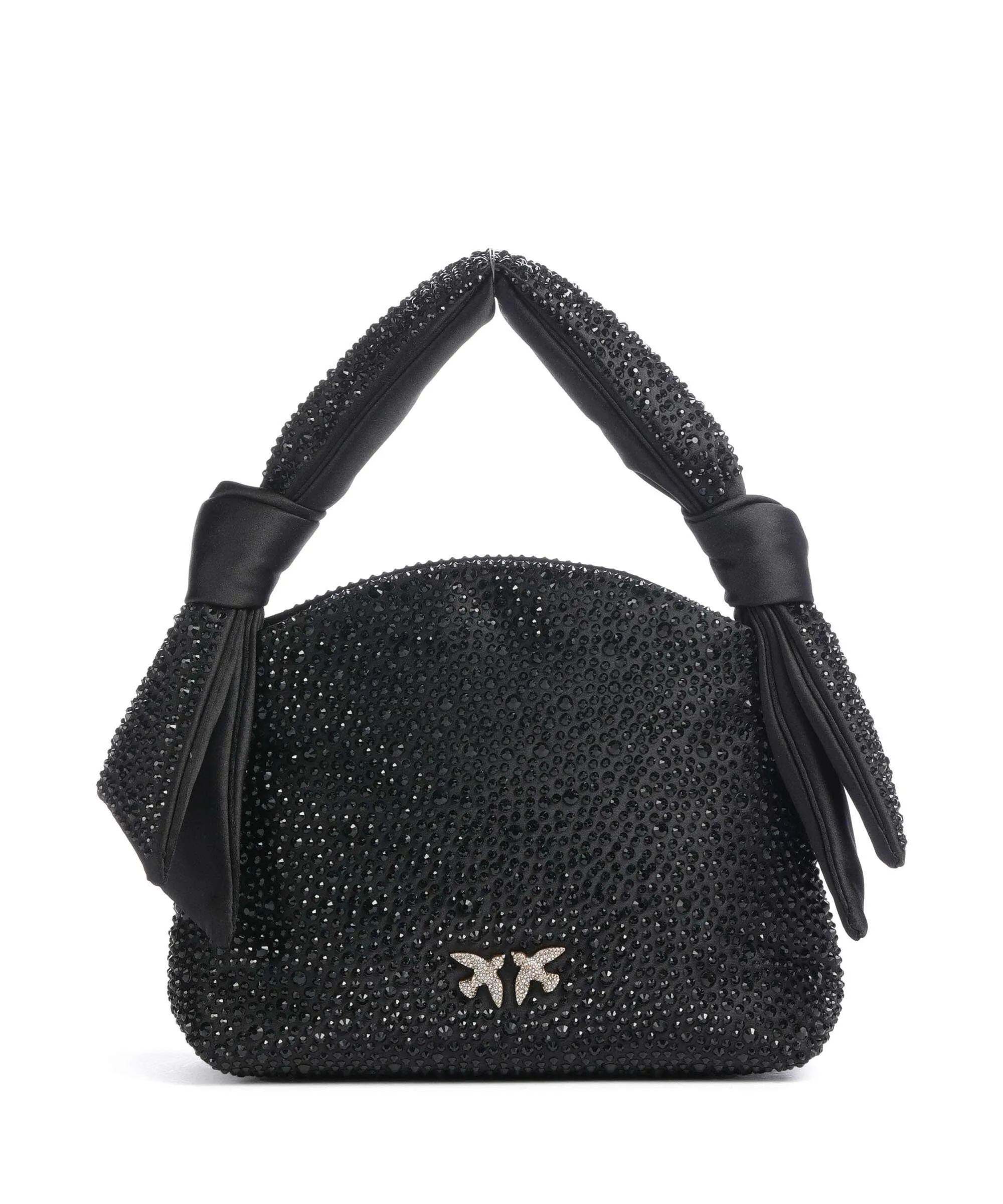  Pinko Knots Mini Borsa a mano tissu nero  