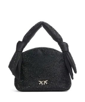  Pinko Knots Mini Borsa a mano tissu nero  