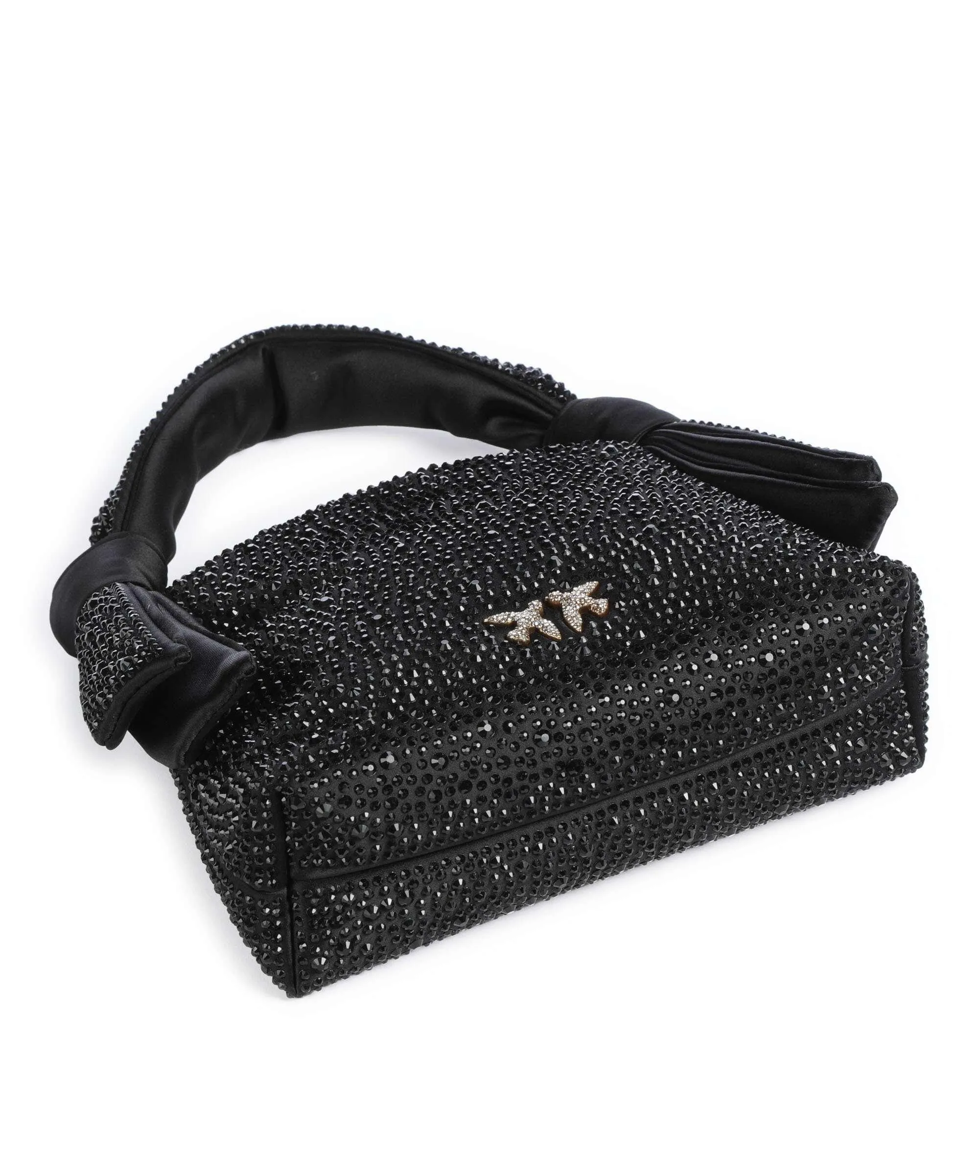  Pinko Knots Mini Borsa a mano tissu nero  