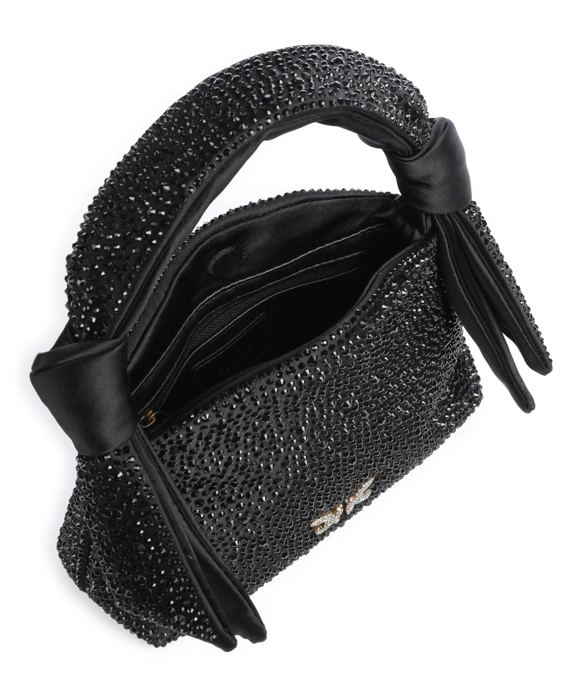  Pinko Knots Mini Borsa a mano tissu nero  