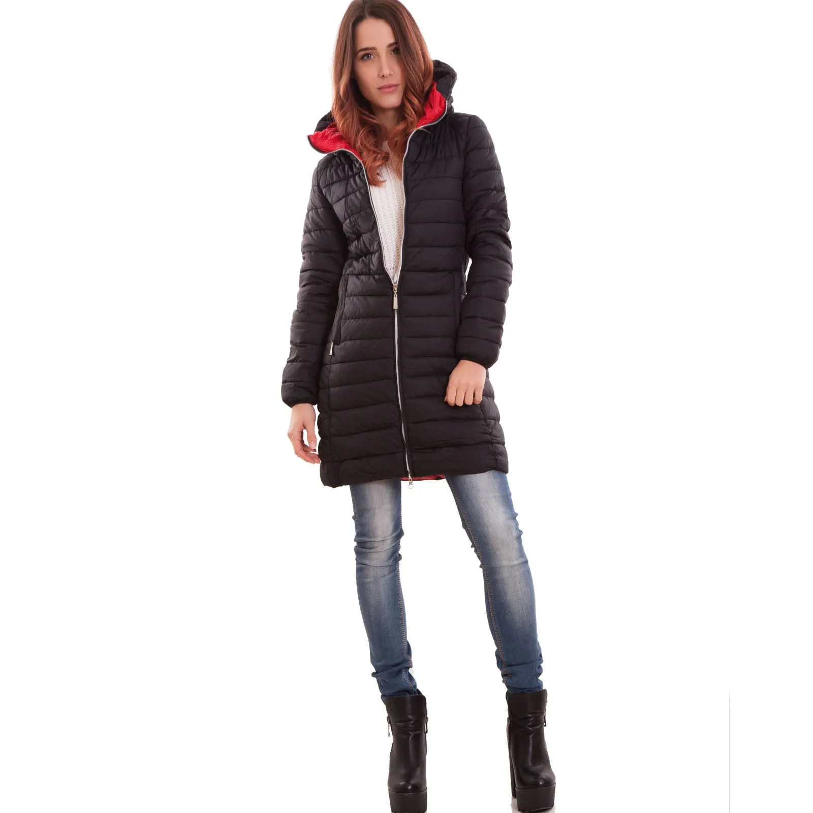 Piumino donna giacca zip FD0107