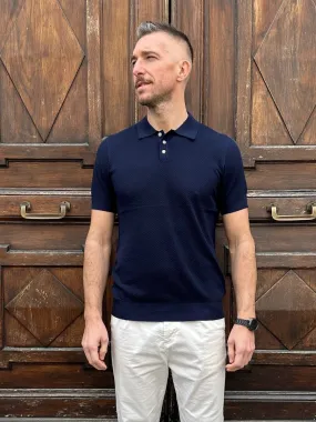 Polo in maglia rombi