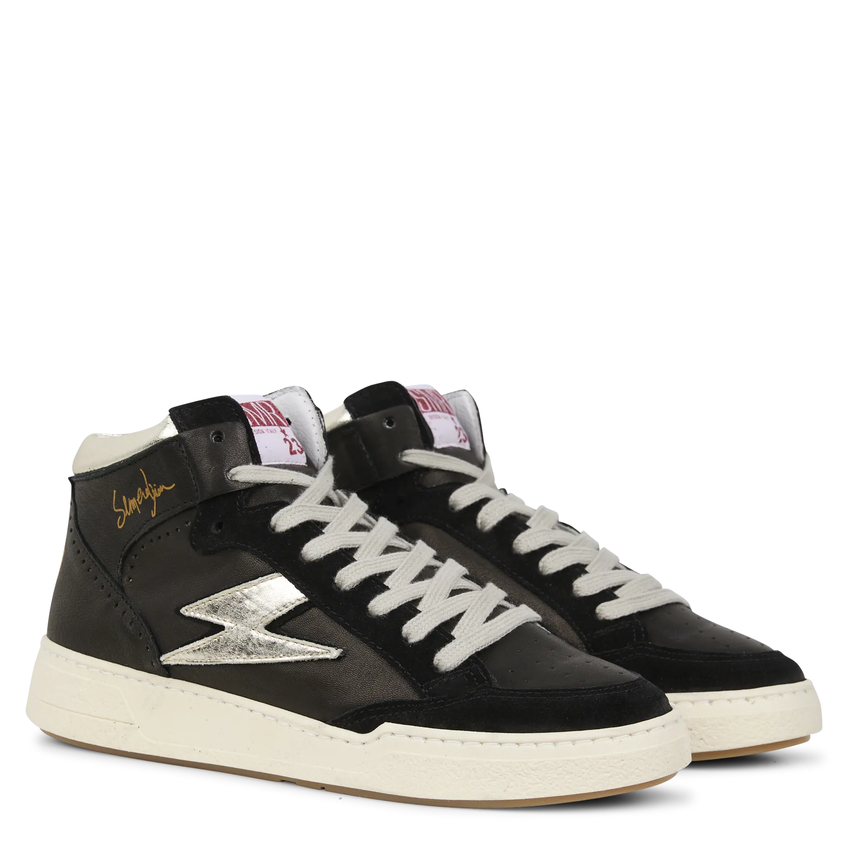  SEMERDJIAN - SMR   BRAGA - Sneakers alte in pelle liscia | Nero