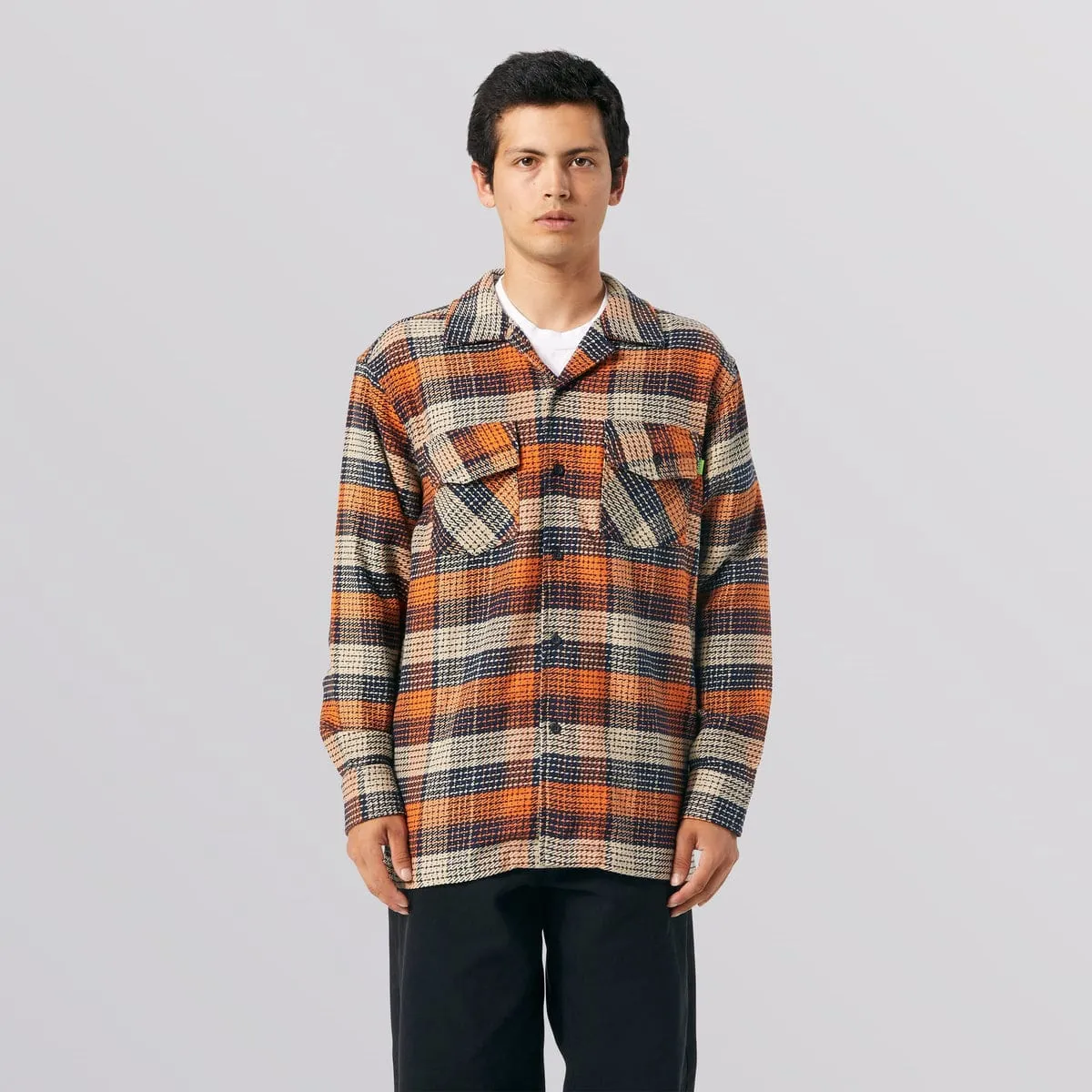 SMASH FLANNEL OVERSHIRT - ORANGE