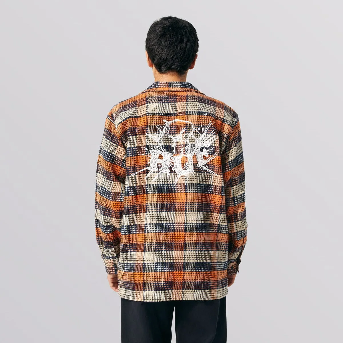 SMASH FLANNEL OVERSHIRT - ORANGE