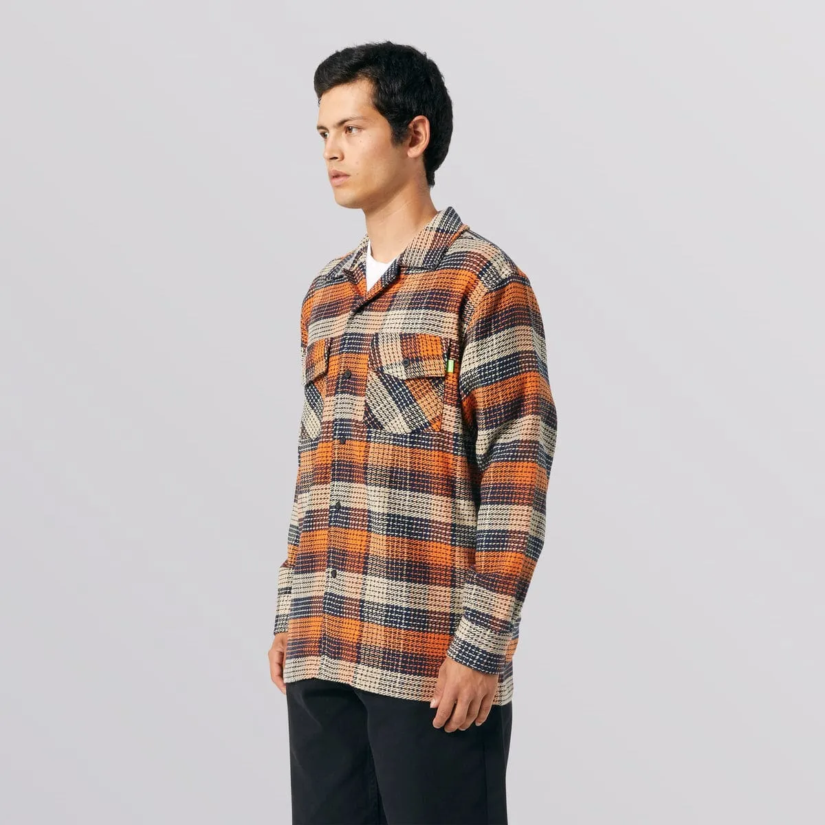 SMASH FLANNEL OVERSHIRT - ORANGE