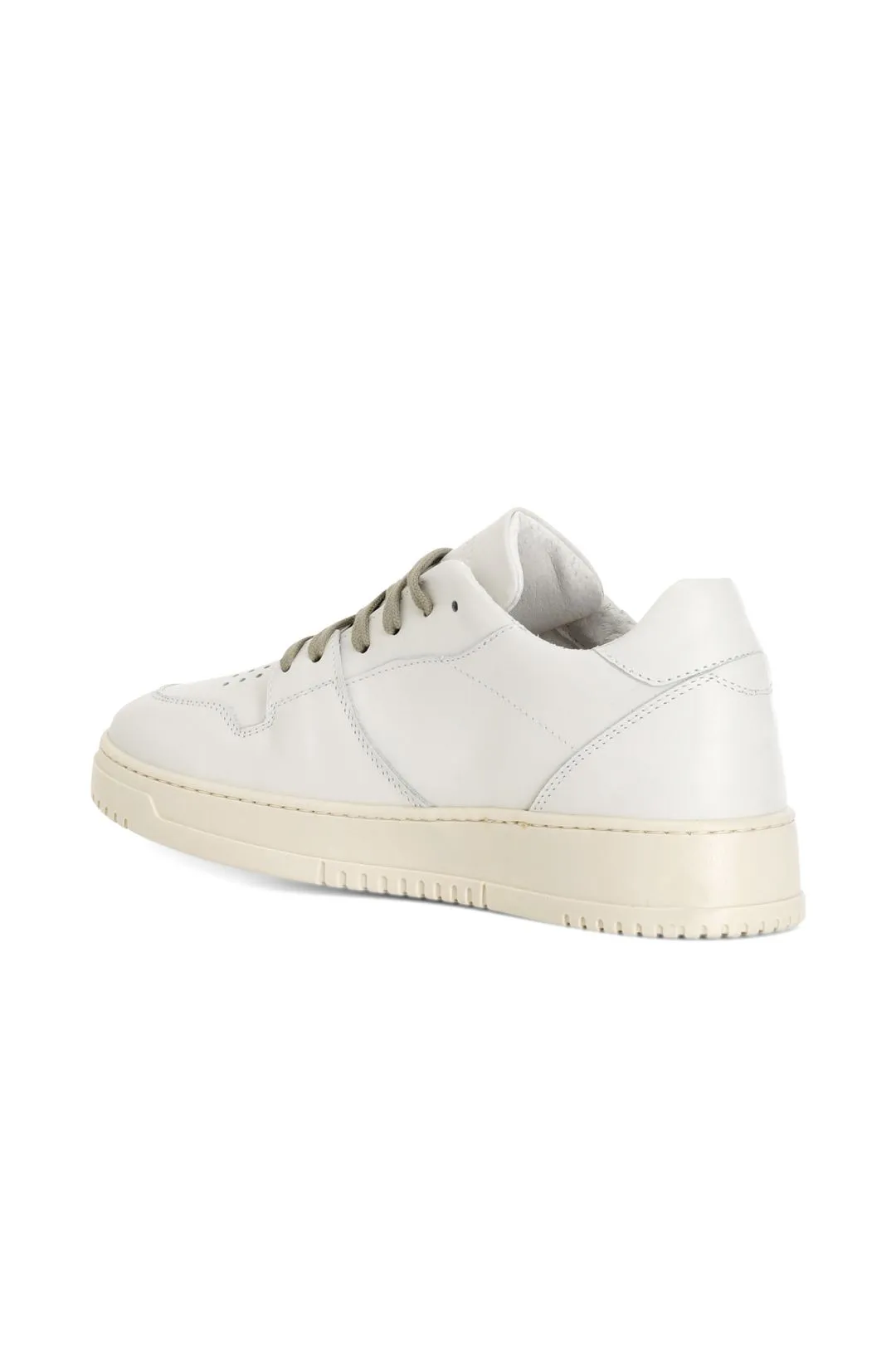 sneakers in pelle e pelle scamosciata bianco