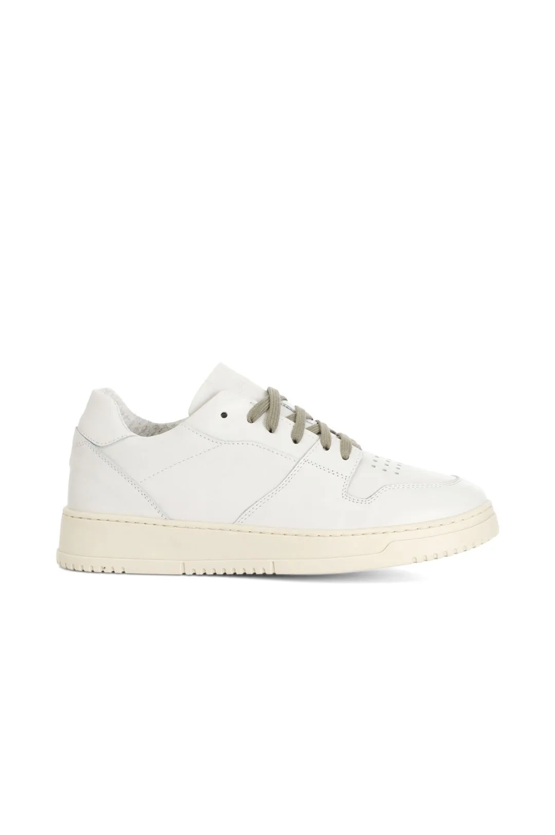 sneakers in pelle e pelle scamosciata bianco