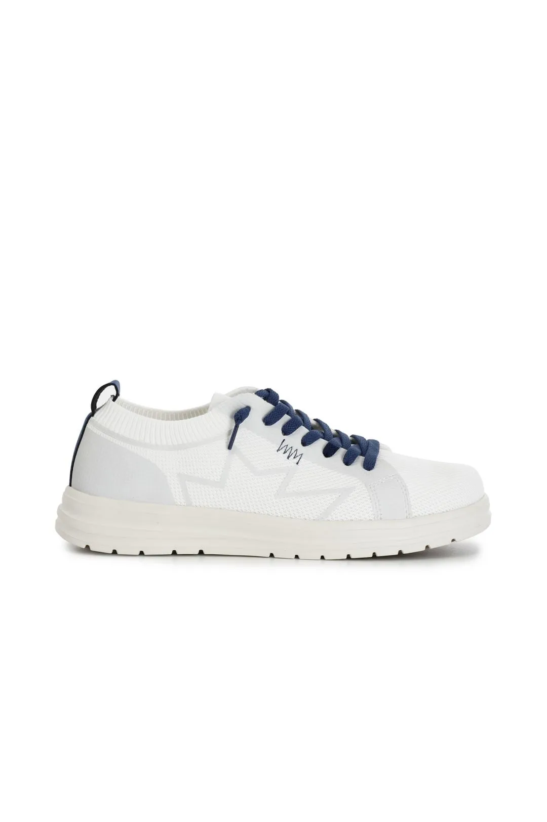 sneakers in tessuto off white