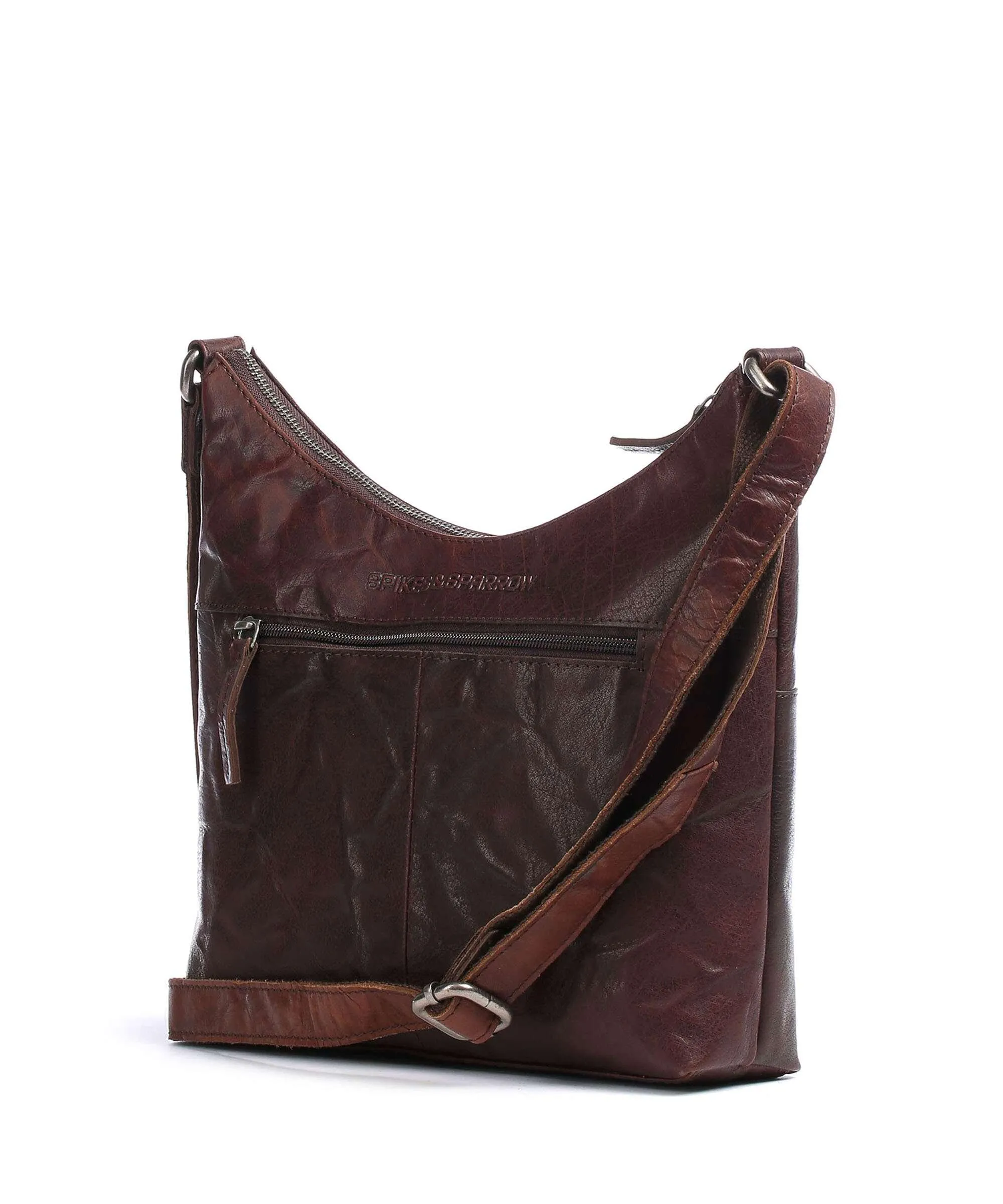  Spikes & Sparrow Bronco Borsa hobo pelle marrone scuro  