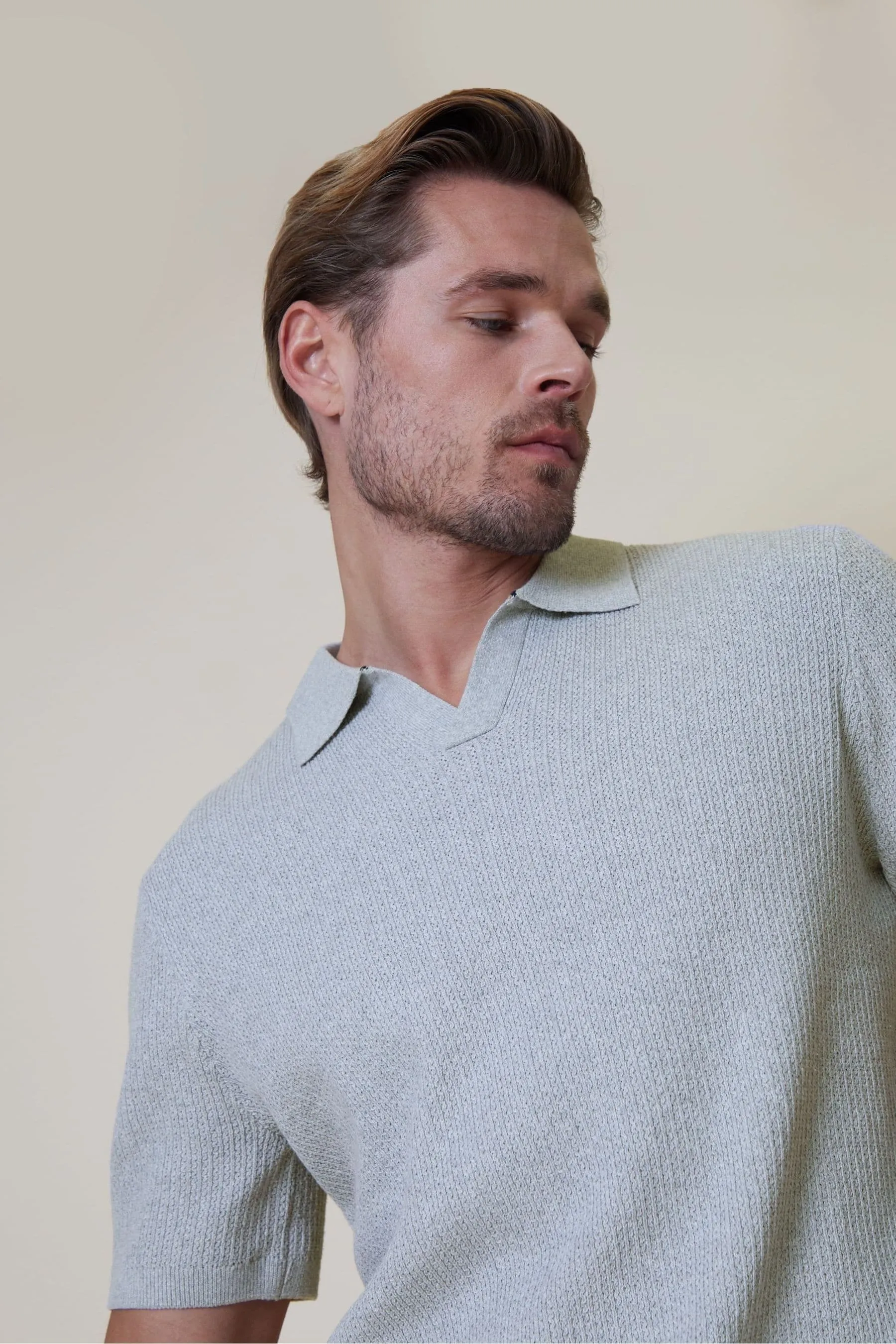 Threadbare - Trophy - Polo lavorata a maglia in misto cotone Manica corta sullo scollo