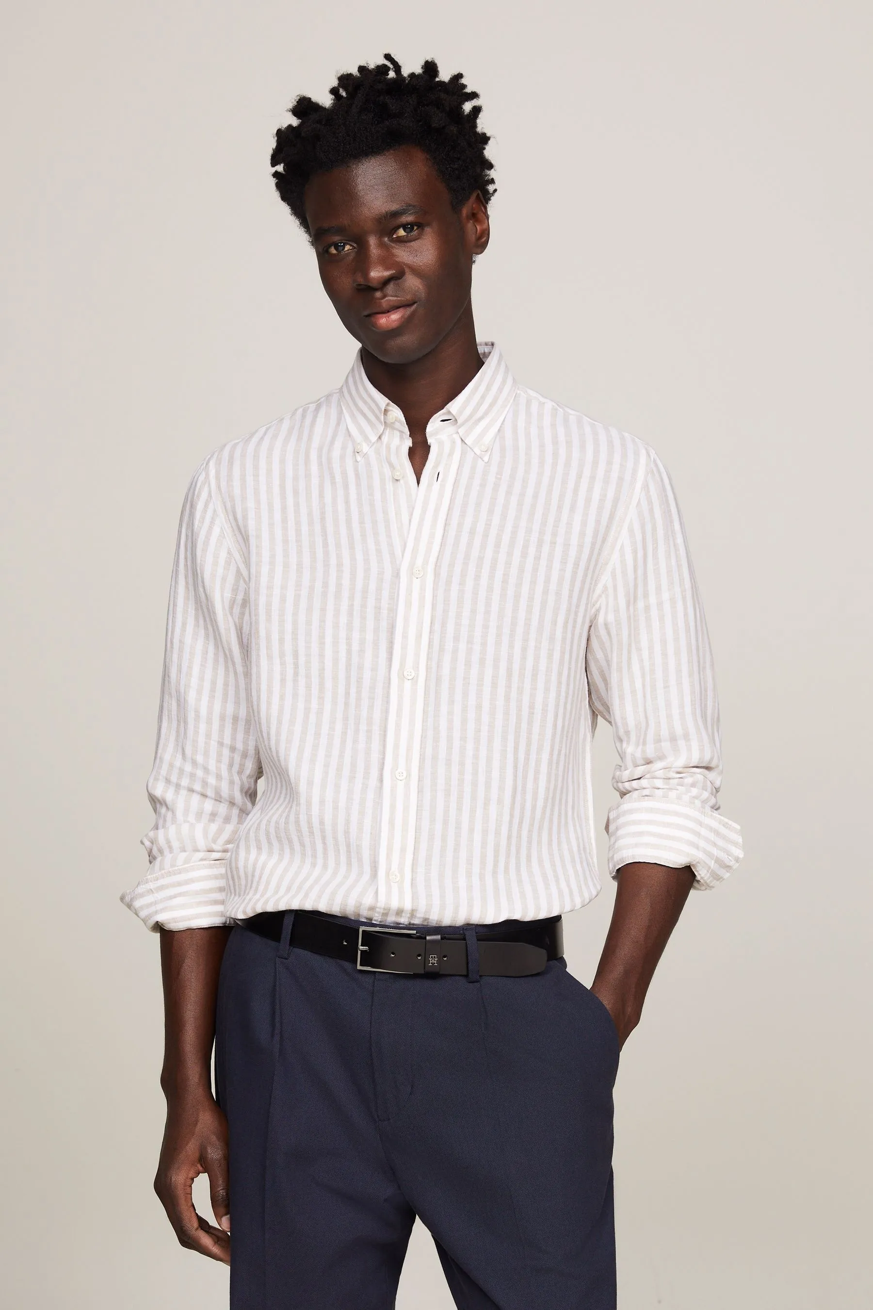 Tommy Hilfiger - Camicia in A righe di lino    