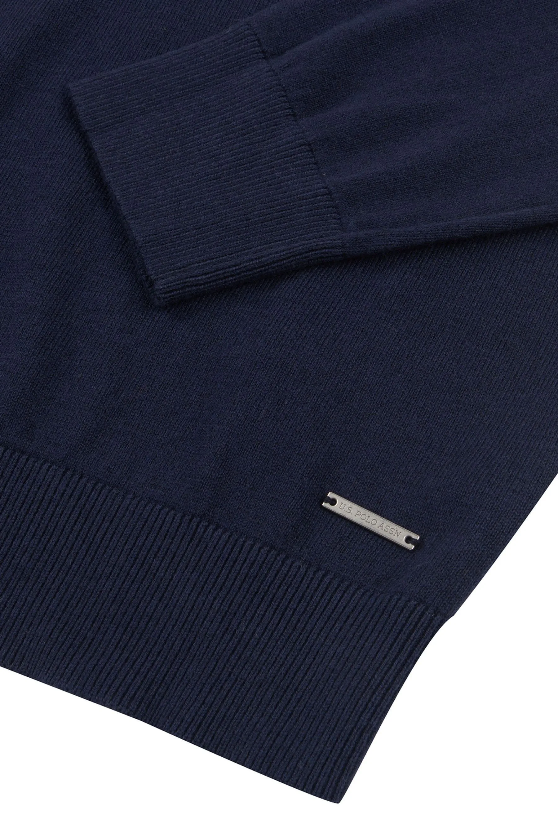 U.S. Polo Assn. Uomo Blu - Maglia con collo alto