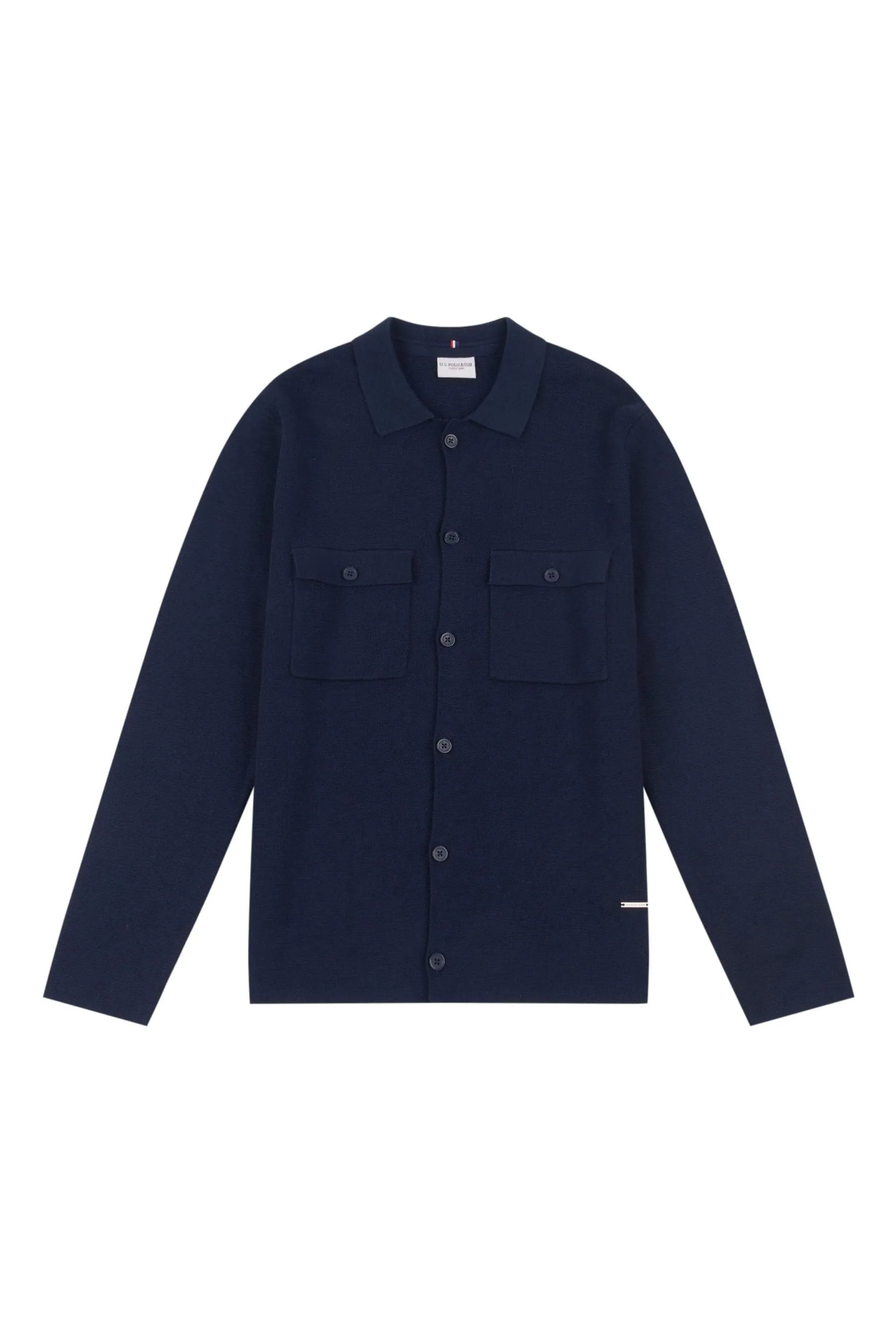 U.S. Polo Assn. Uomo Blu - Shacket a maglia