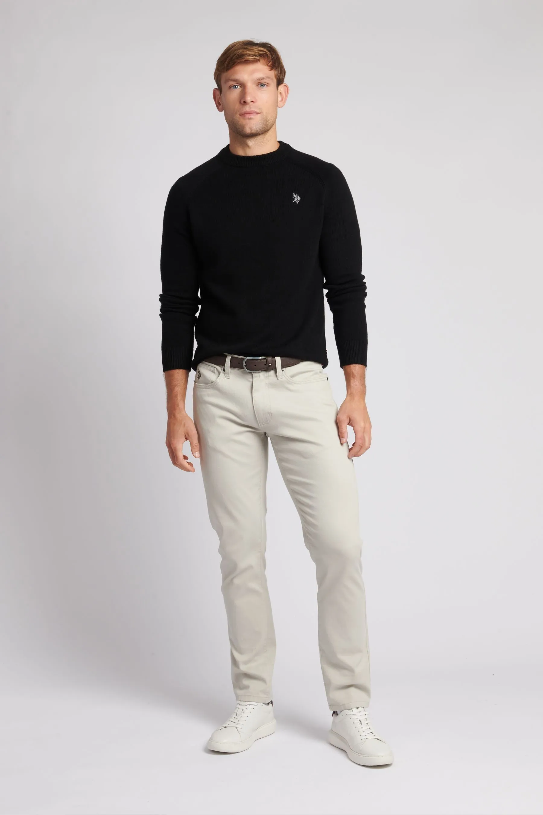 U.S. Polo Assn. Uomo Girocollo - Nero in maglia - Maglia