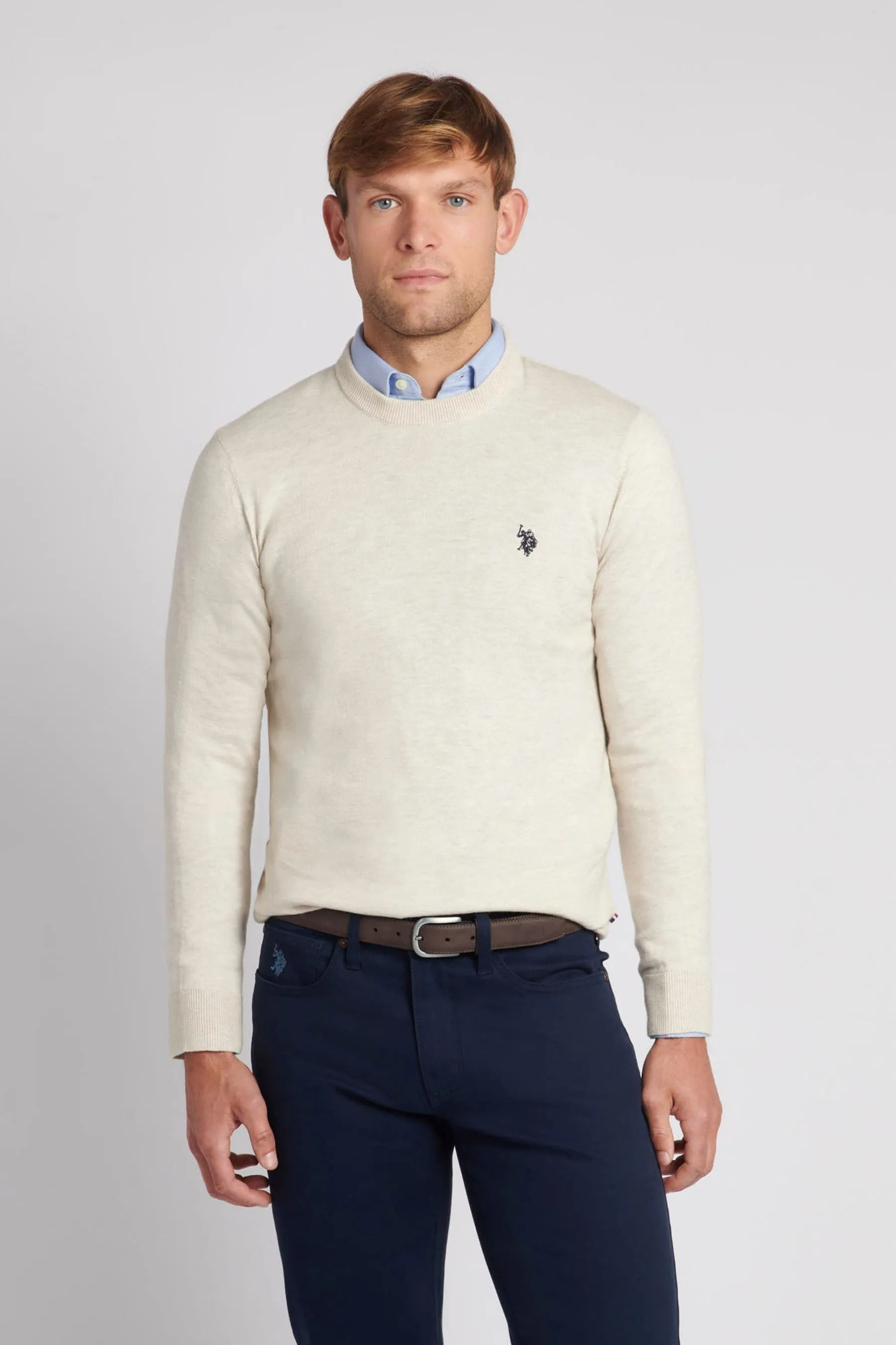 U.S. Polo Assn. Uomo - Maglia con Girocollo in cotone