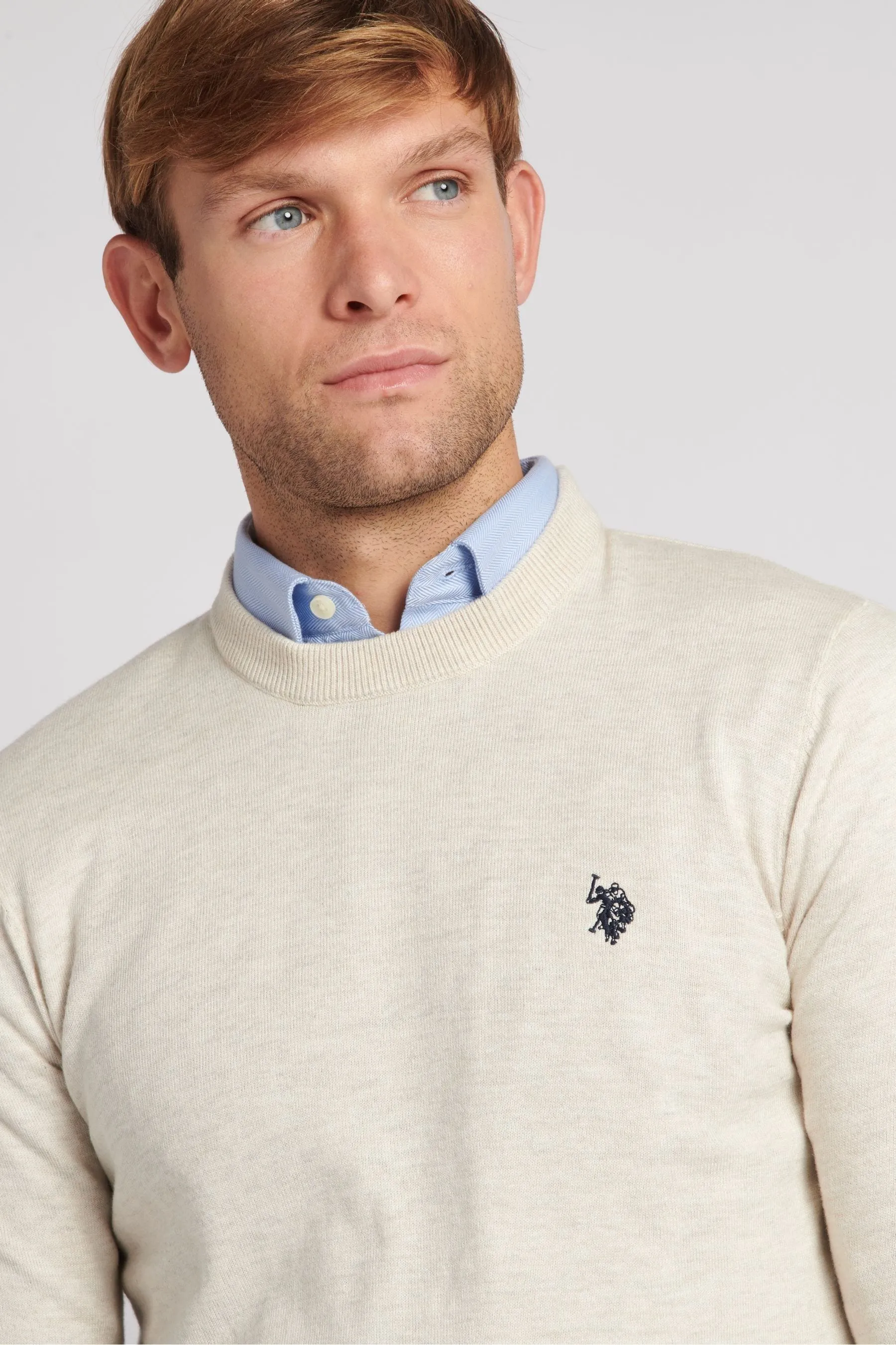 U.S. Polo Assn. Uomo - Maglia con Girocollo in cotone