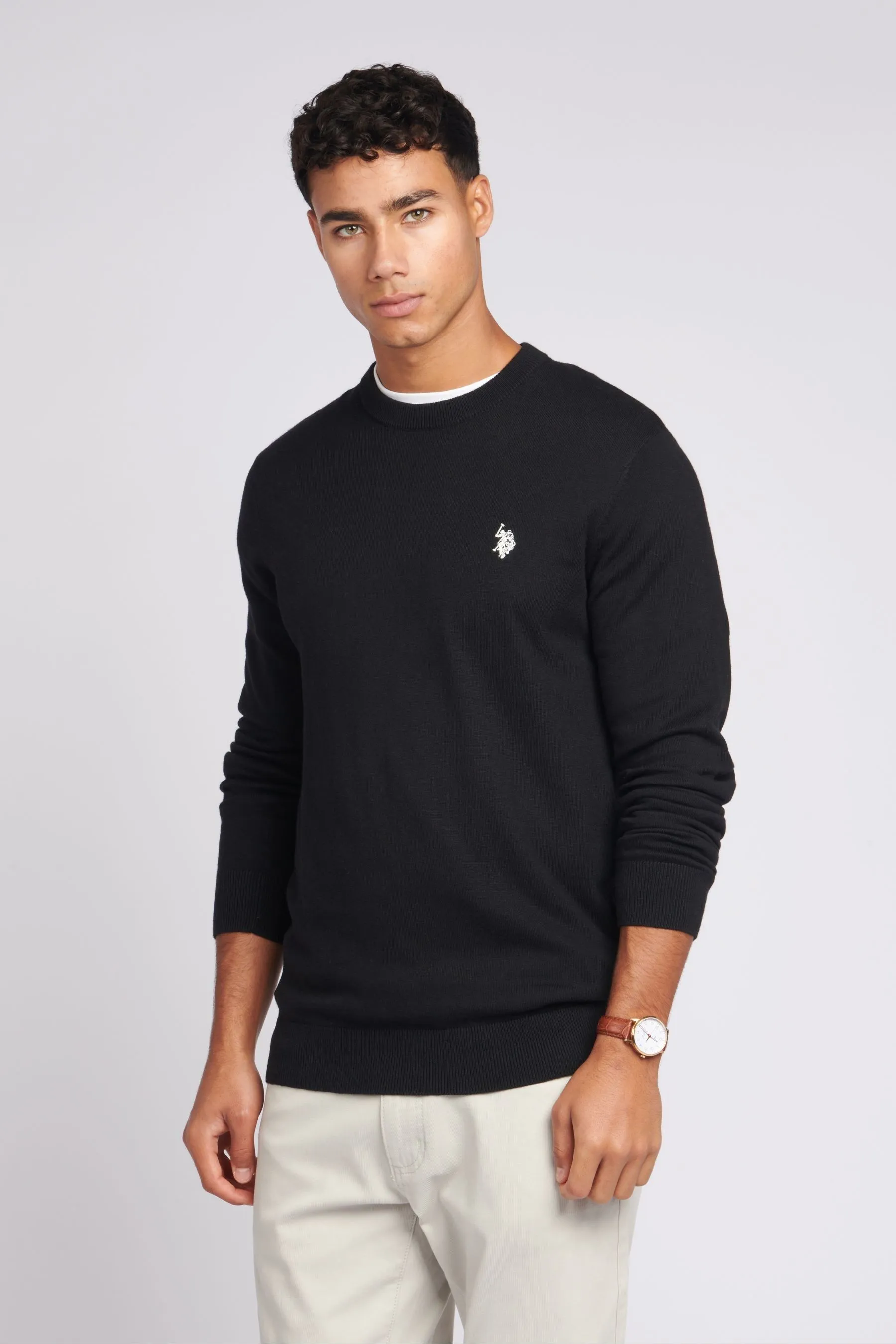 U.S. Polo Assn. Uomo - Maglia con Girocollo in cotone