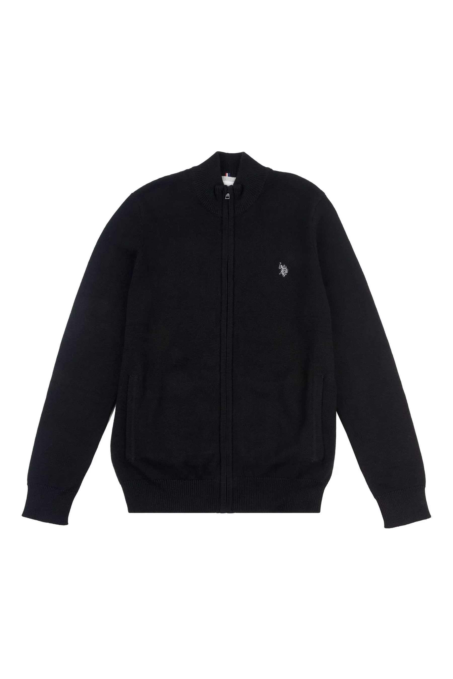 U.S. Polo Assn. Uomo - Nero lavorato a maglia - Cardigan