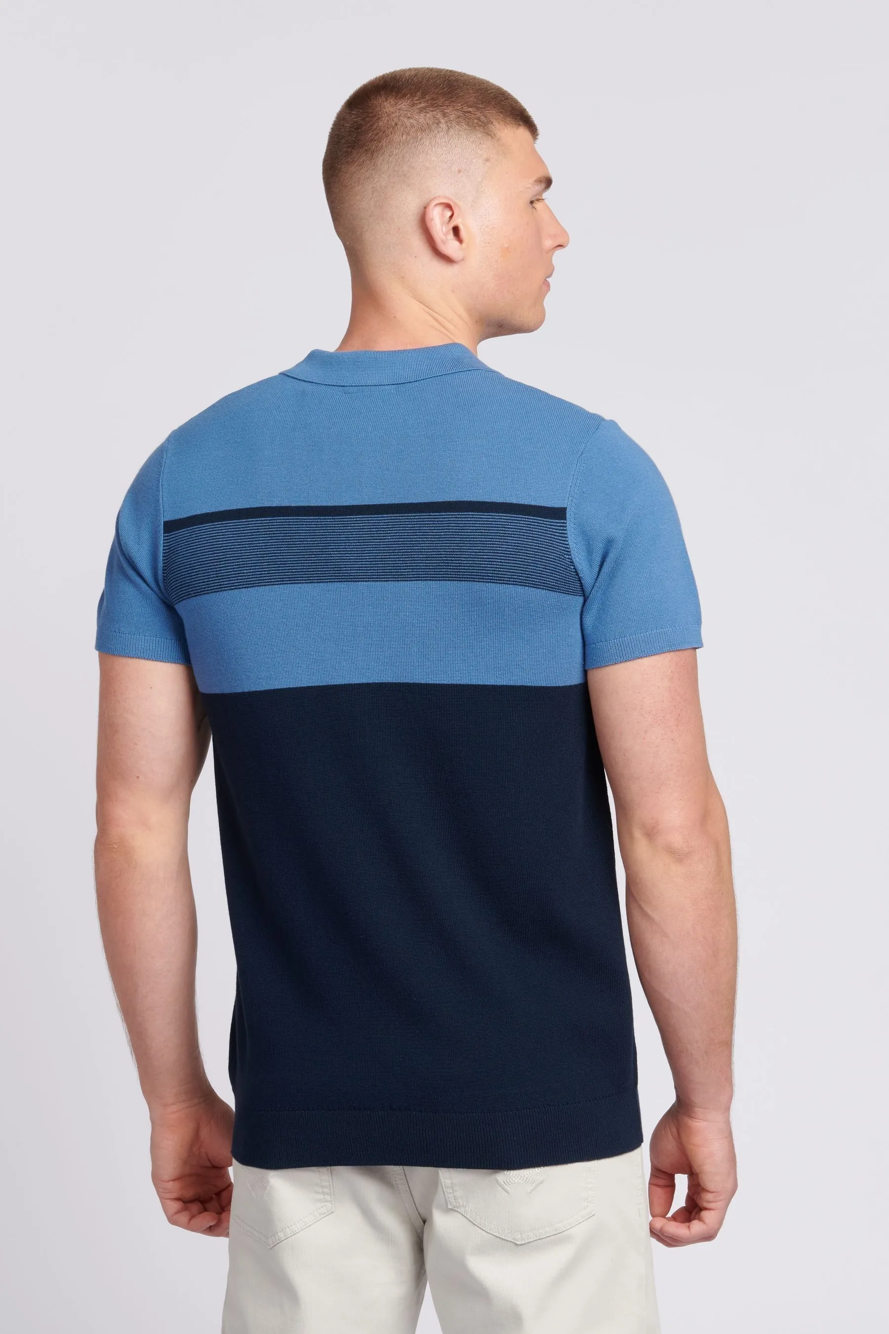 U.S. Polo Assn. Uomo regular Uomo - Blu vestibilità Blu - A righe - Polo lavorata a maglia