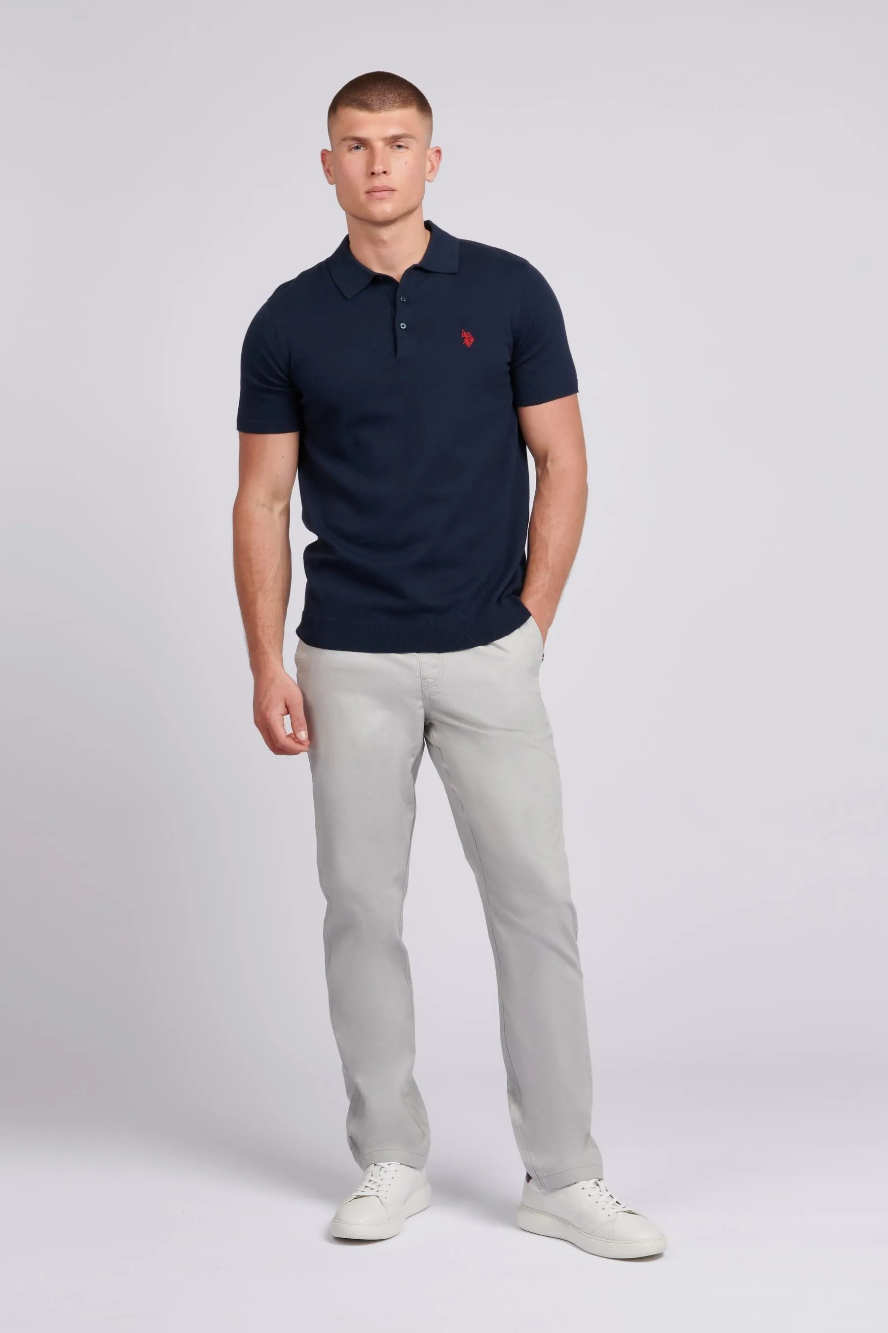 U.S. Polo Assn. Uomo regular Uomo - Polo lavorata a maglia con vestibilità attillata