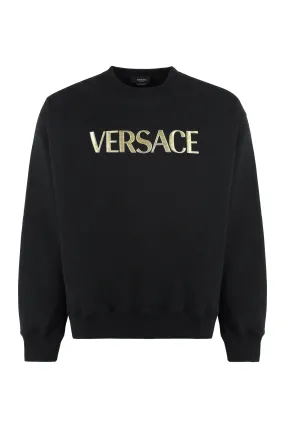 Versace Felpa in cotone con logo