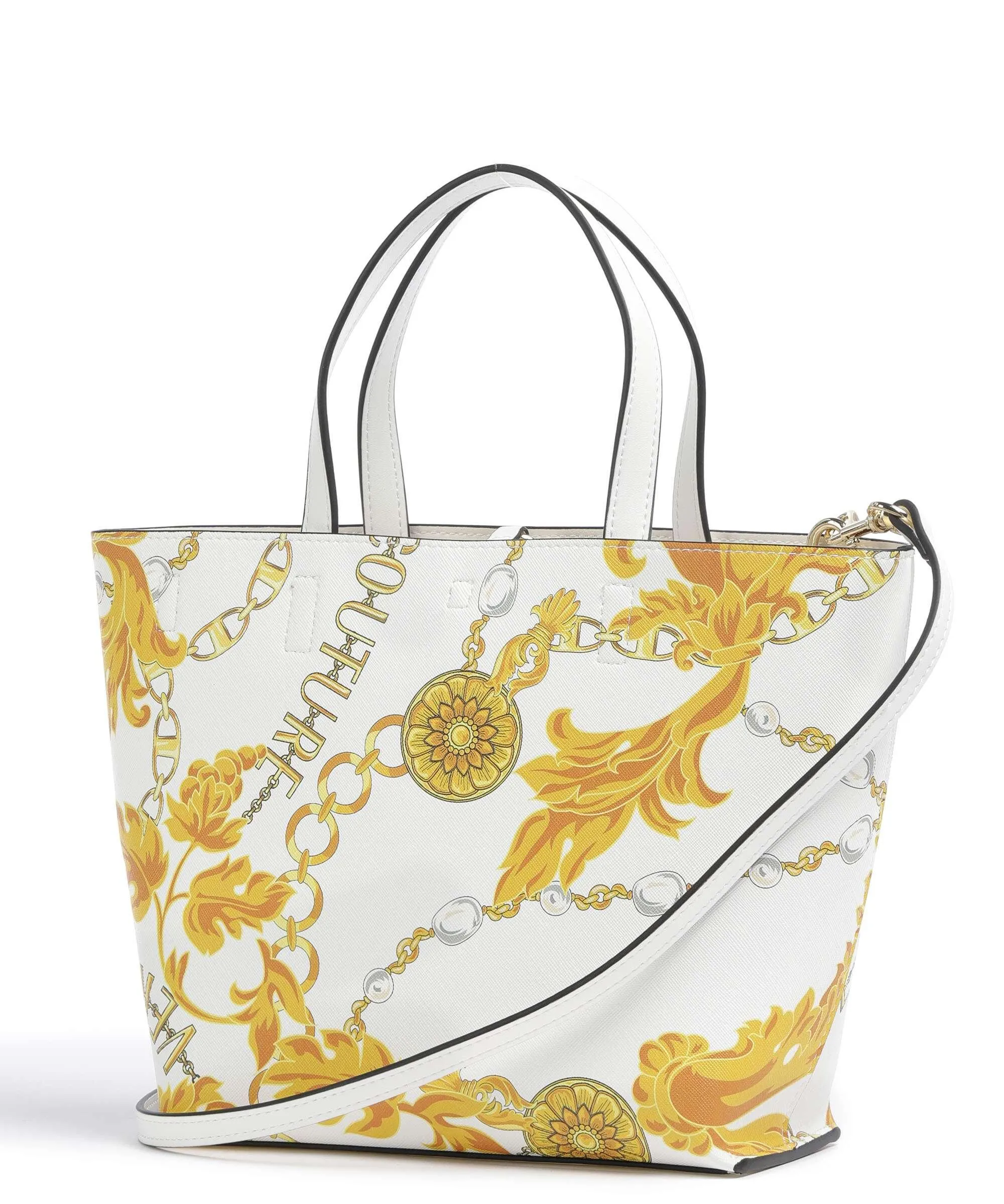  Versace Jeans Couture Reversible Shopper Borsa a mano pelle sintetica bianco  