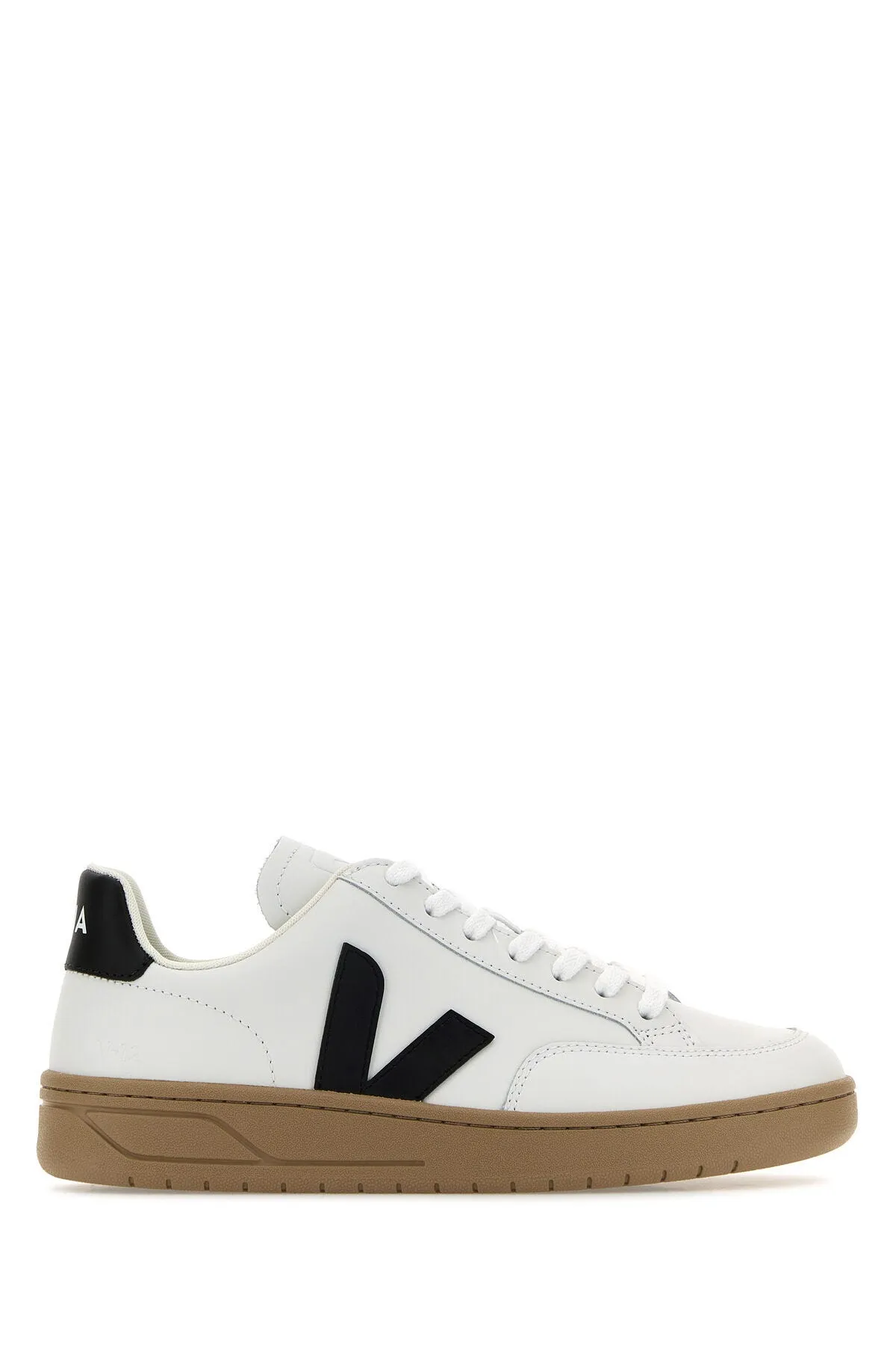 White leather V-12 sneakers    