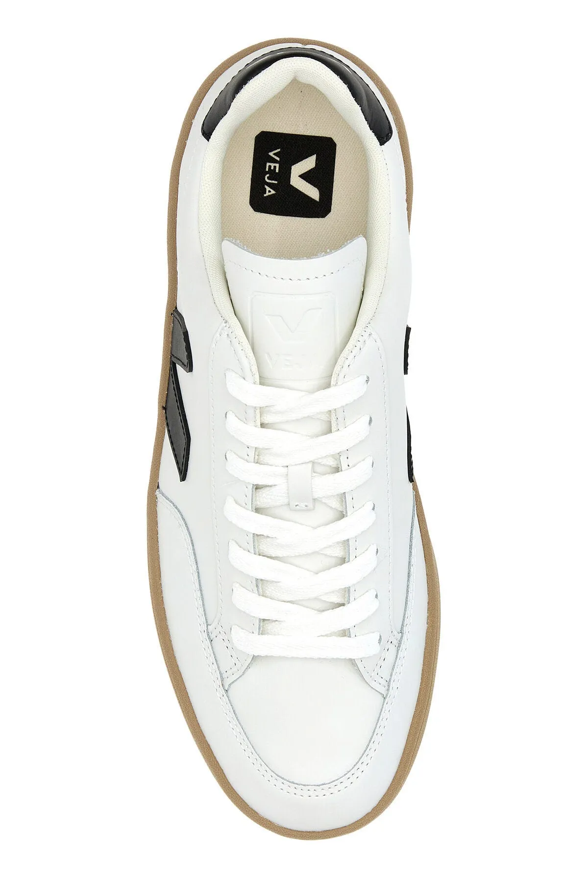 White leather V-12 sneakers    